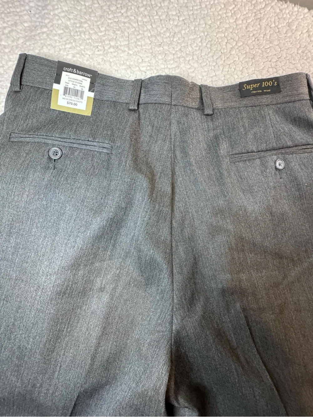 NWT Woolmark Pure new Wool Dress Trousers – Grey